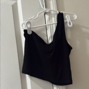 Black Women's One-Shoulder Top